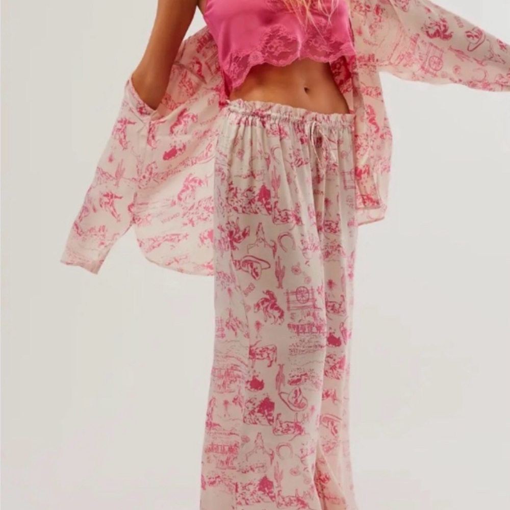Intimately by FP Western Boho Satin Pajamas